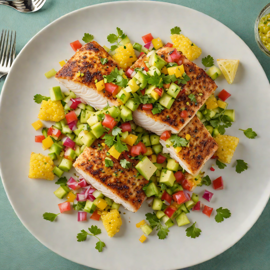 Pan-Seared Grouper with Citrus-Avocado Salsa