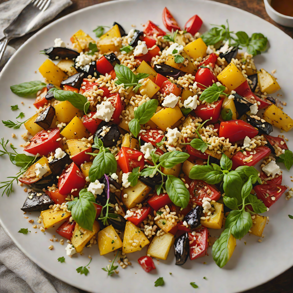 Oven-Roasted Mediterranean Vegetables with Herb Feta Crumble