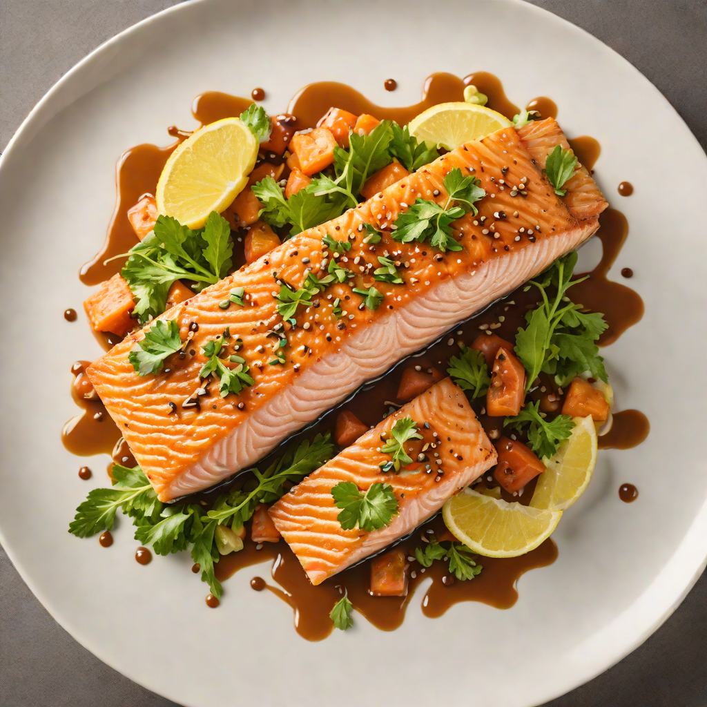 Pan-Roasted Salmon with Ginger-Soy Reduction