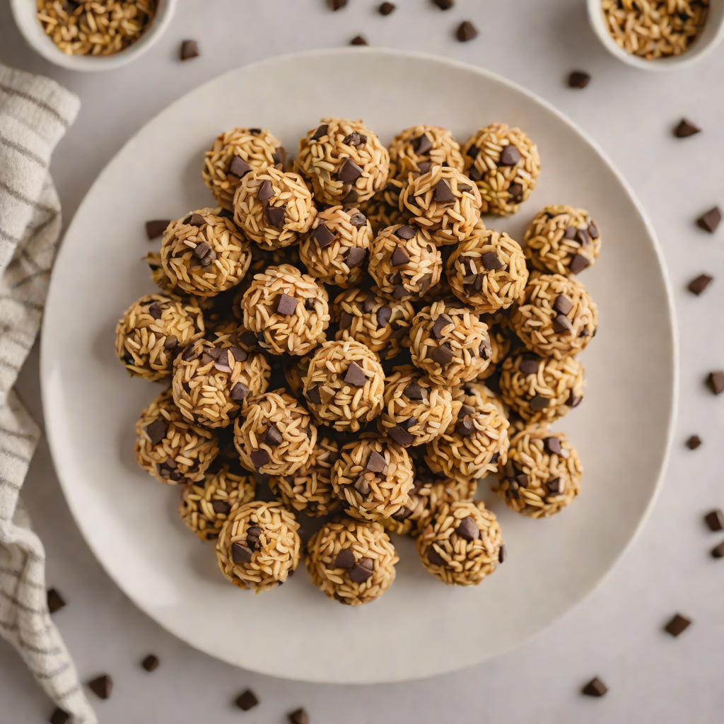 Frozen Banana Oat Energy Bites with Dark Chocolate Chips
