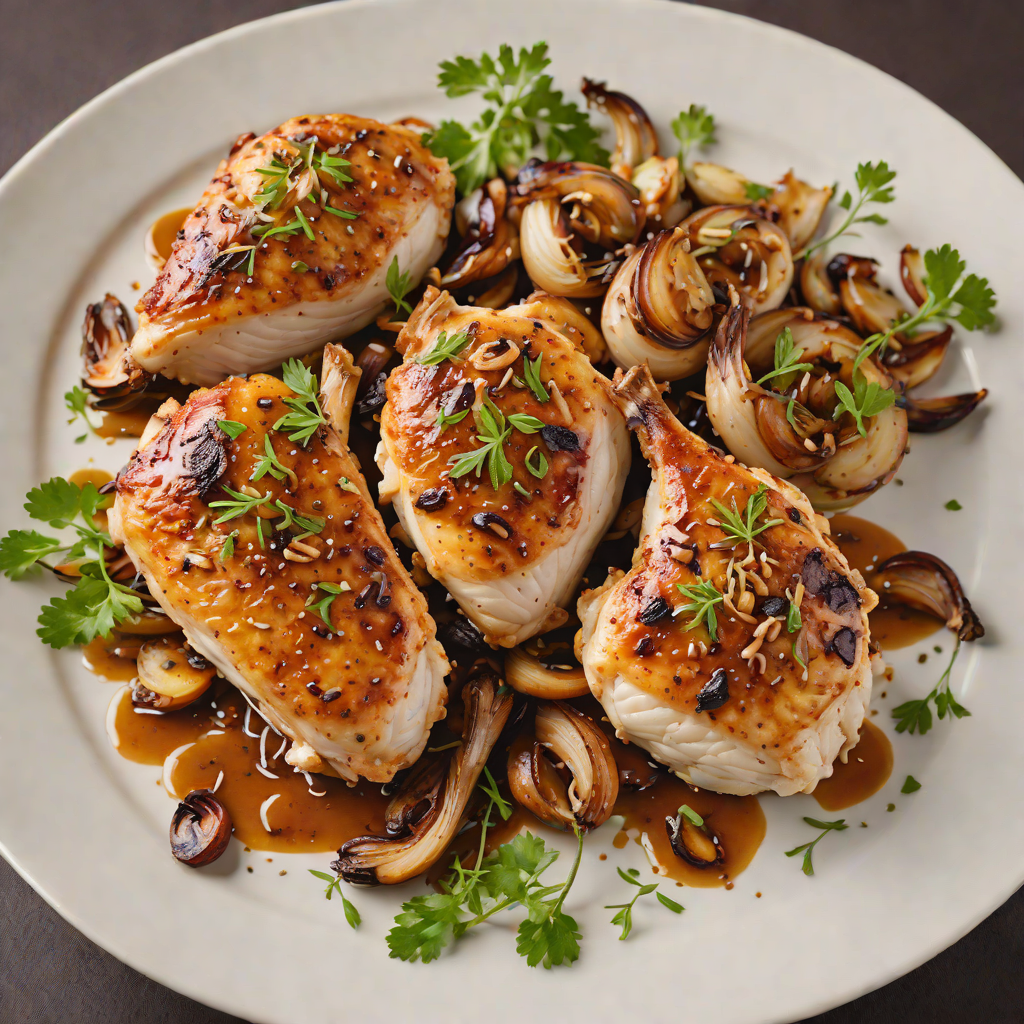 Pan-Seared Chicken with Bold Spice Rub and Caramelized Shallots