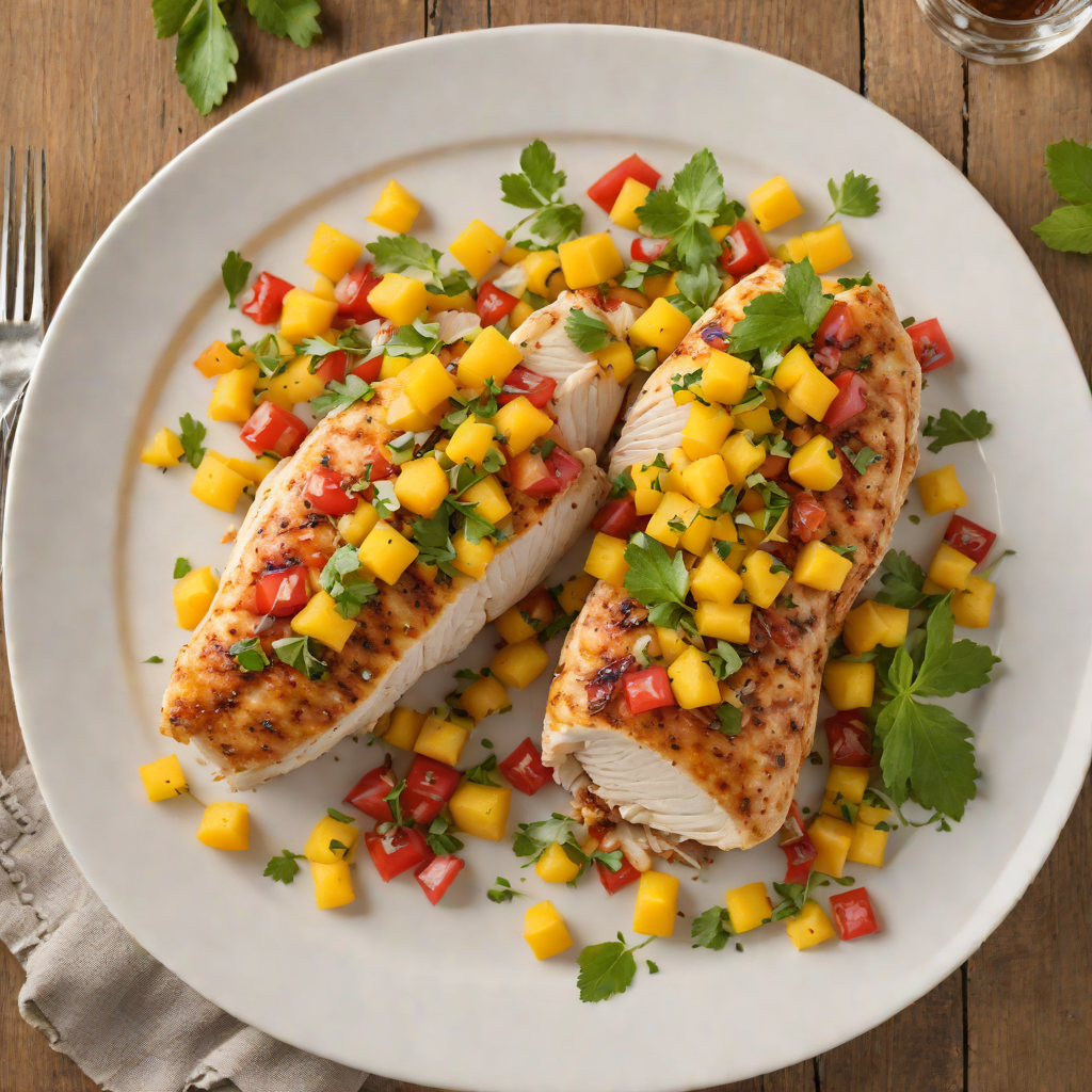 Pan-Seared Chicken with Cinnamon-Spiced Mango Salsa