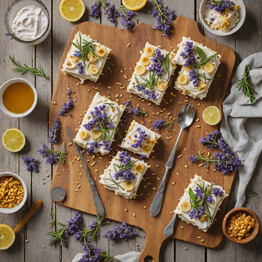 No-Bake Honey-Lavender Frozen Yogurt Bark