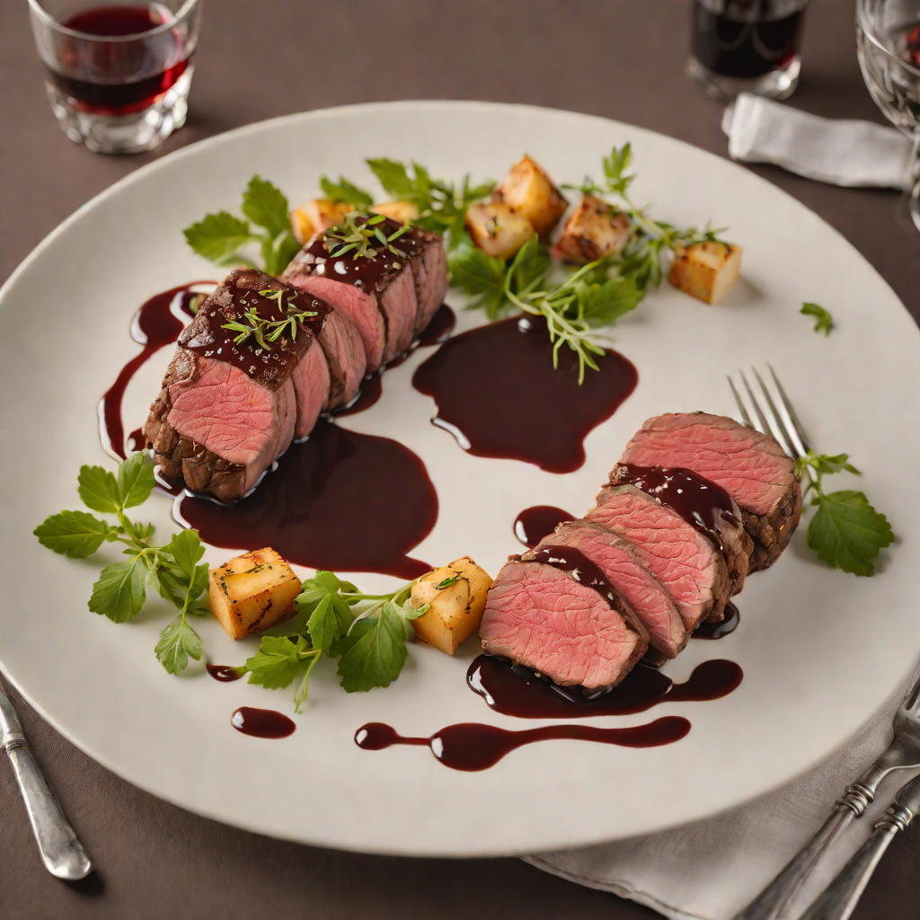 Magnificent Mile Beef Tenderloin with Red Wine Reduction