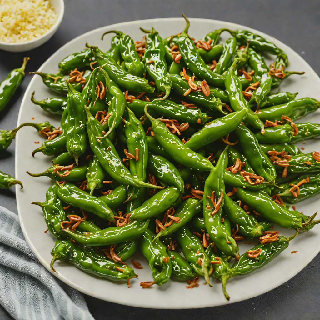 Pan-Seared Padrón Peppers with Sea Salt