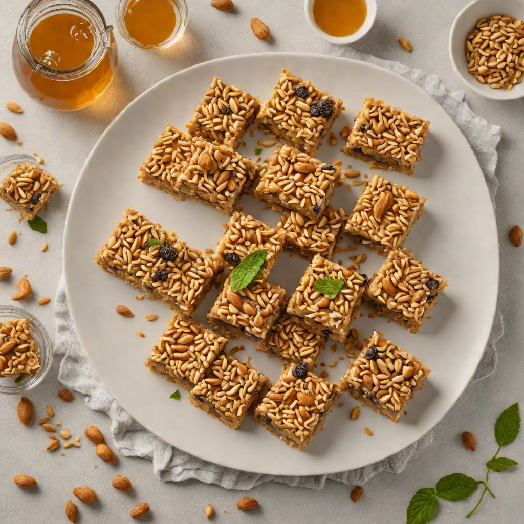 No-Bake Peanut Butter Oat Bars with Honey and Chia