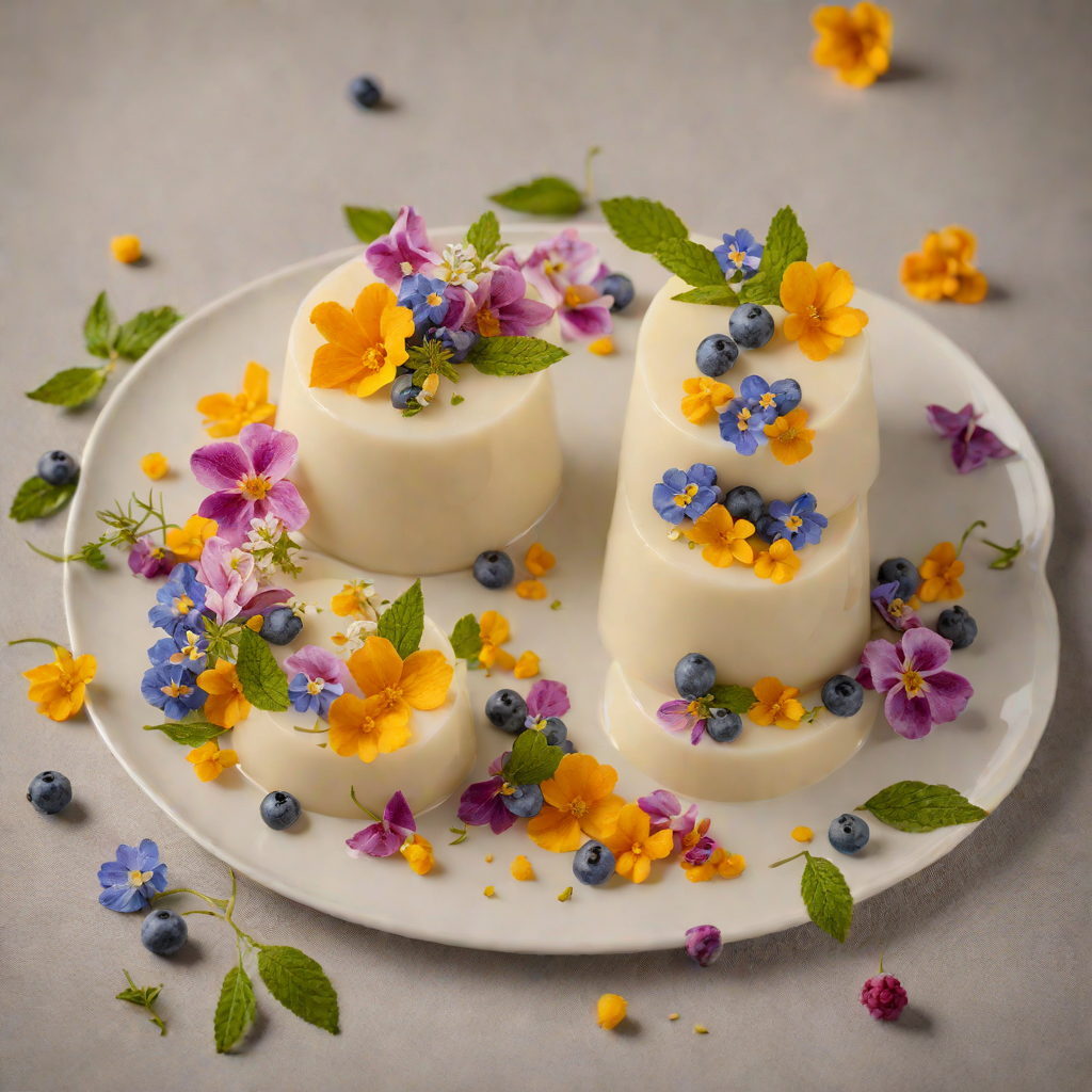 Edible Flower Panna Cotta