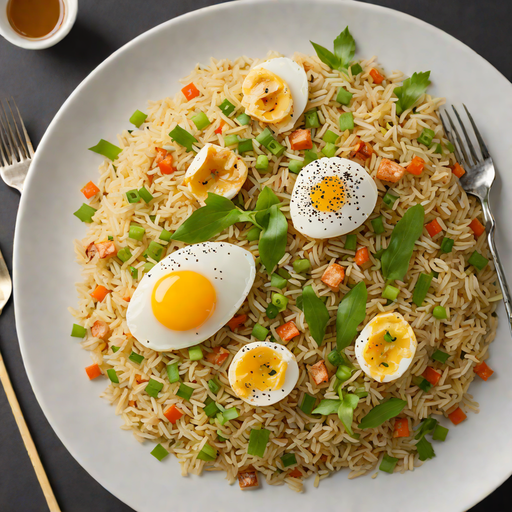 Stir-Fried Jasmine Rice with Eggs and Scallions