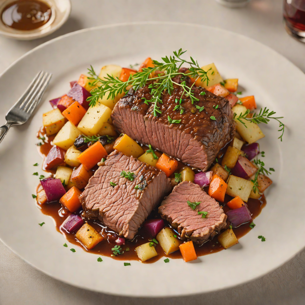 Slow-Cooked Regional Beef with Root Vegetables