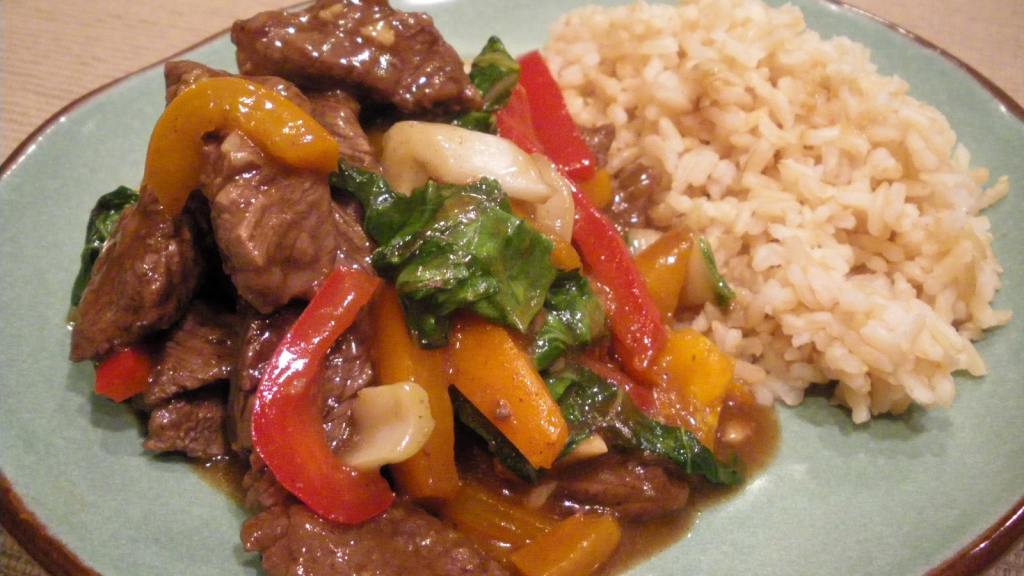 Beef and Mushroom Stir-Fry with Sesame Oil