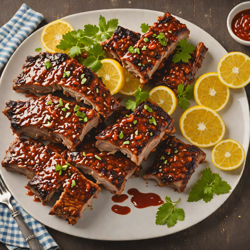 Grilled Lemon-Chili Back Ribs with Smoky Paprika Glaze