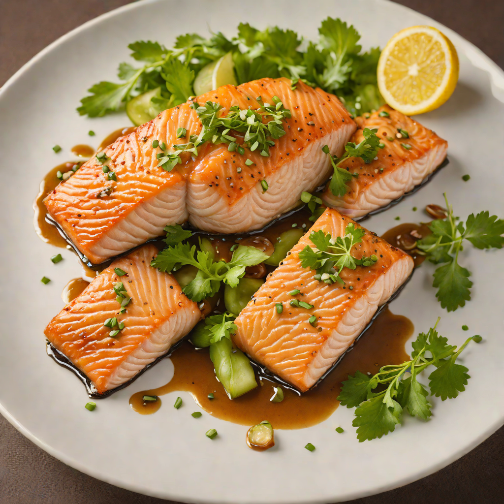 Pan-Seared Salmon with No-Soy Ginger Glaze