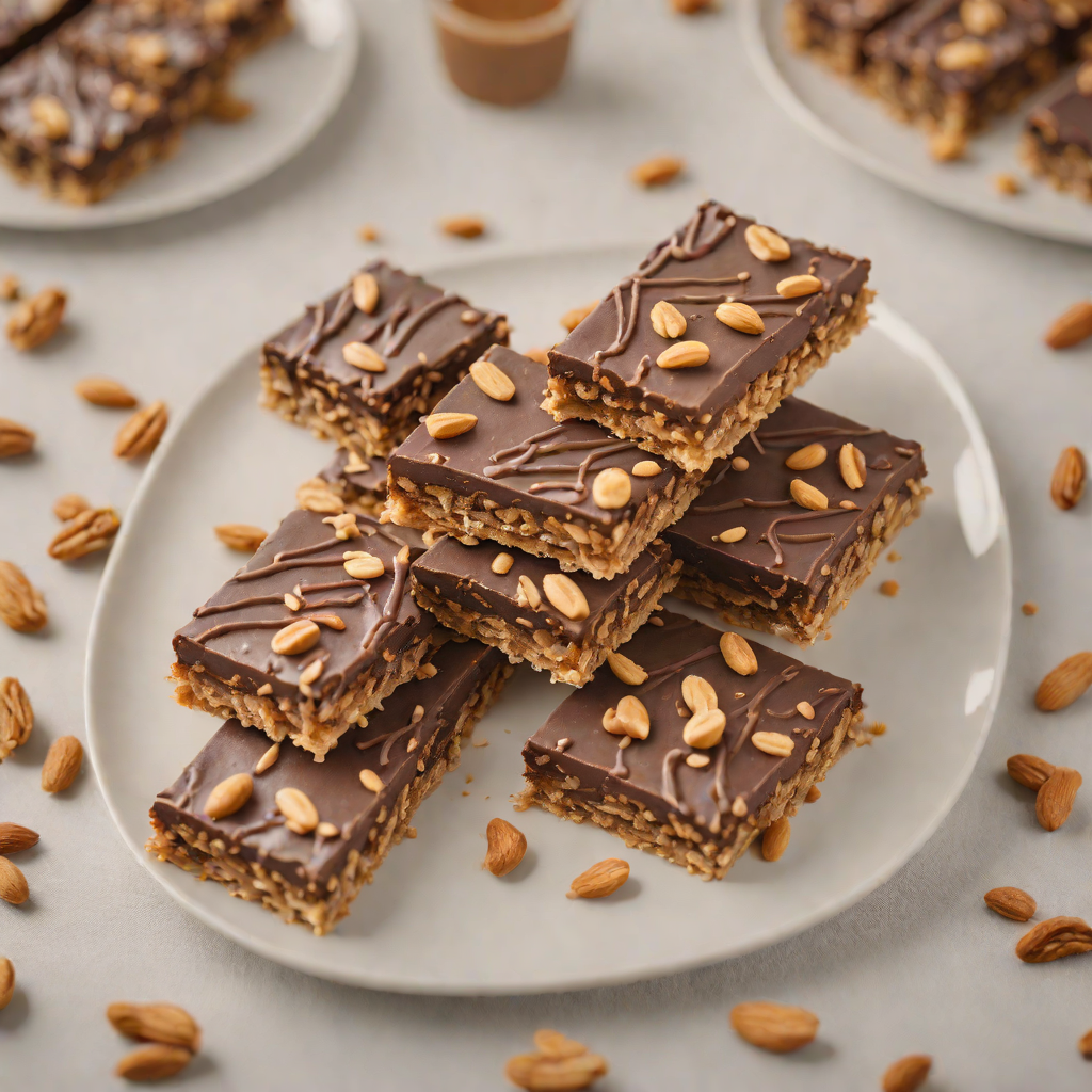 No-Bake Vegan Chocolate Oat Bars with Peanut Butter
