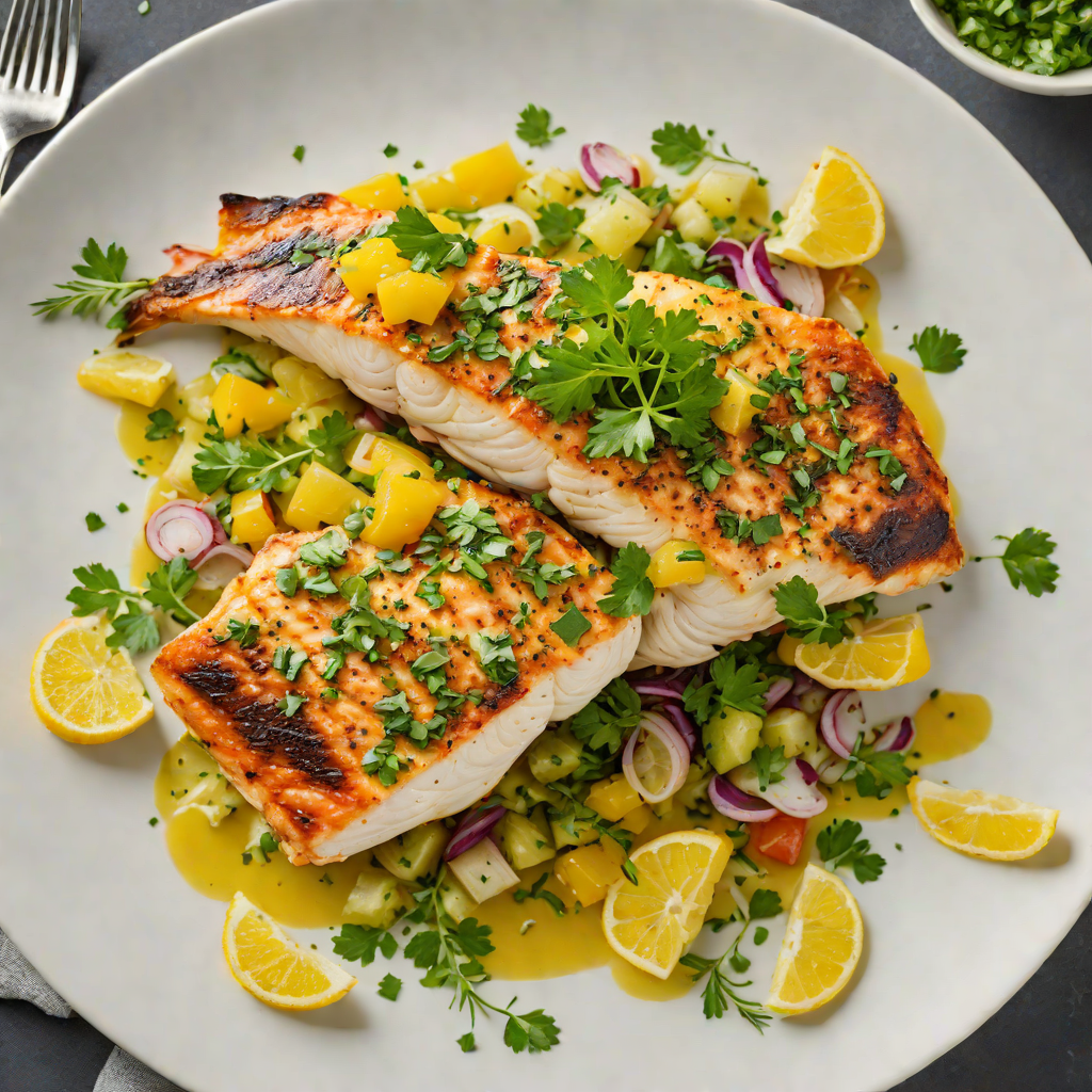 Pan-Seared California Rockfish with Citrus Herb Salsa Verde