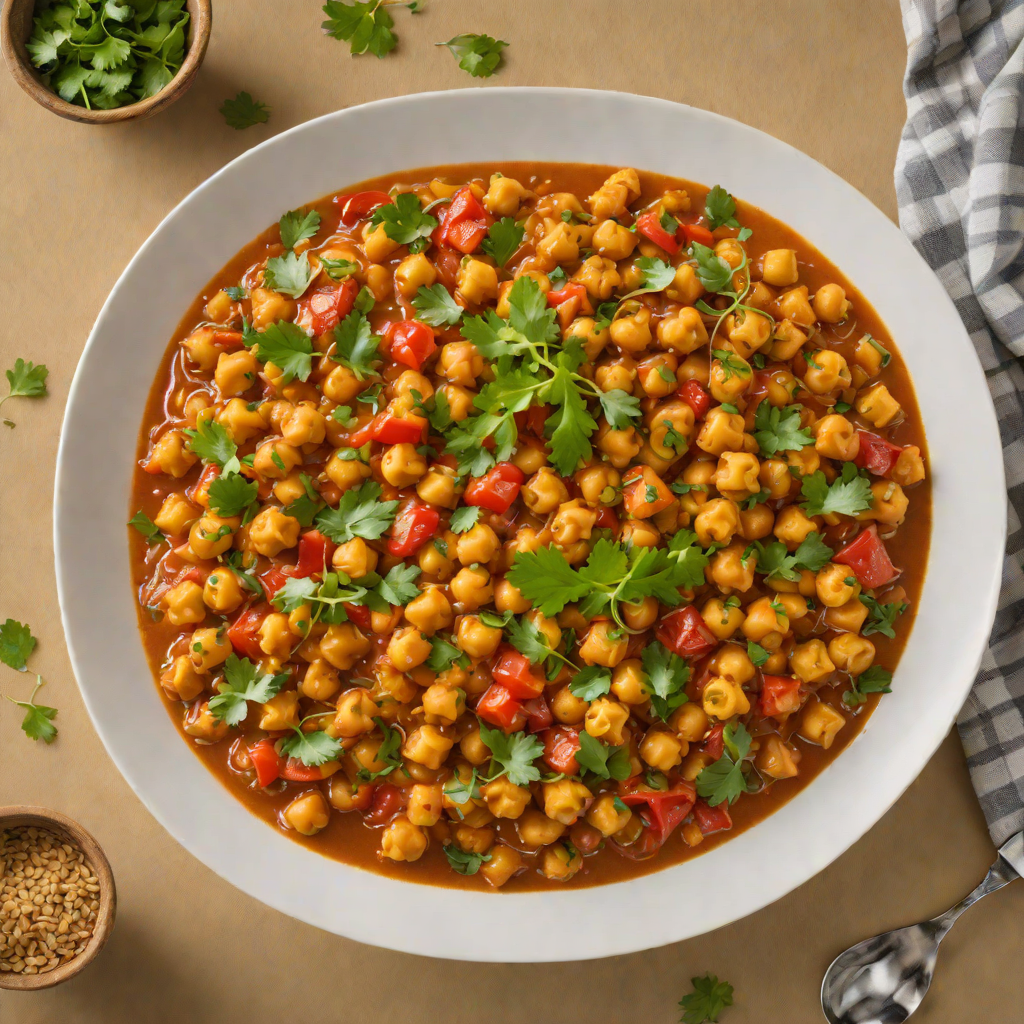 Spiced Indian-Style Chickpea and Tomato Curry