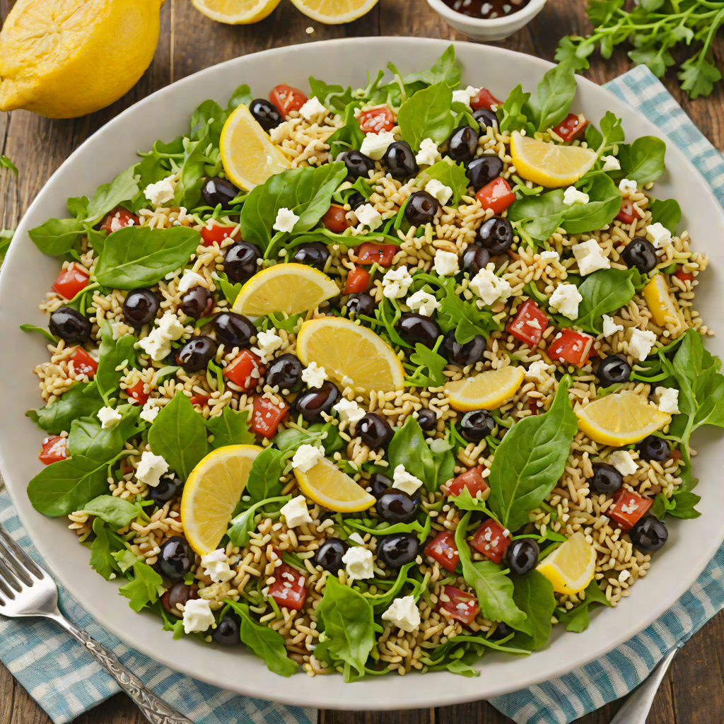 Lemon-Garlic Mediterranean Quinoa Salad with Feta and Olives