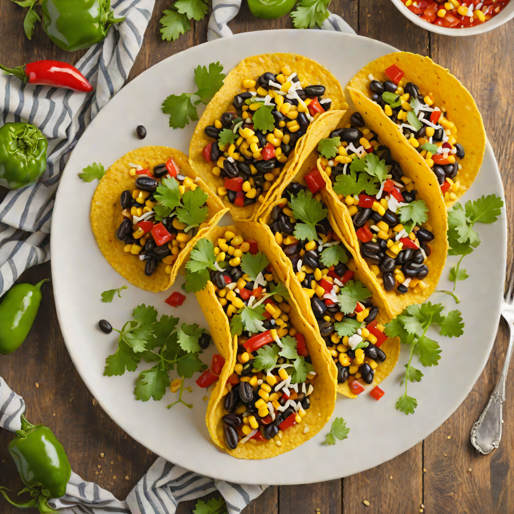 Taco-Stuffed Poblano Peppers with Black Beans and Corn