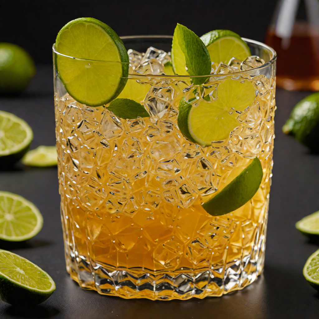 Honey-Ginger Whiskey Highball with Fresh Lime