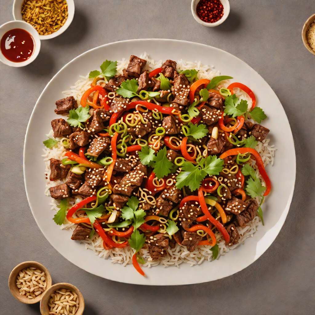 Sichuan-Inspired Spicy Beef Stir Fry with Garlic and Chili