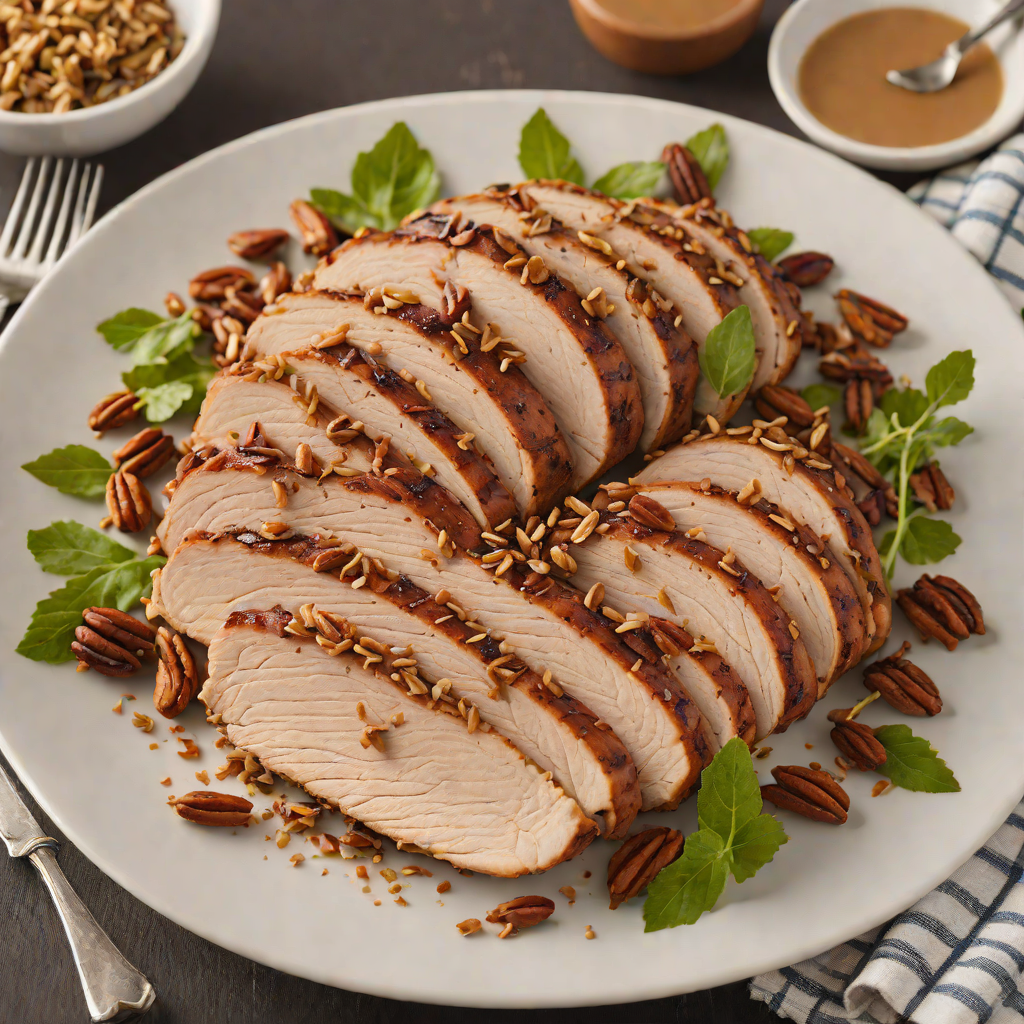 Grilled Pecan-Smoked Turkey Breast with Spiced Rub