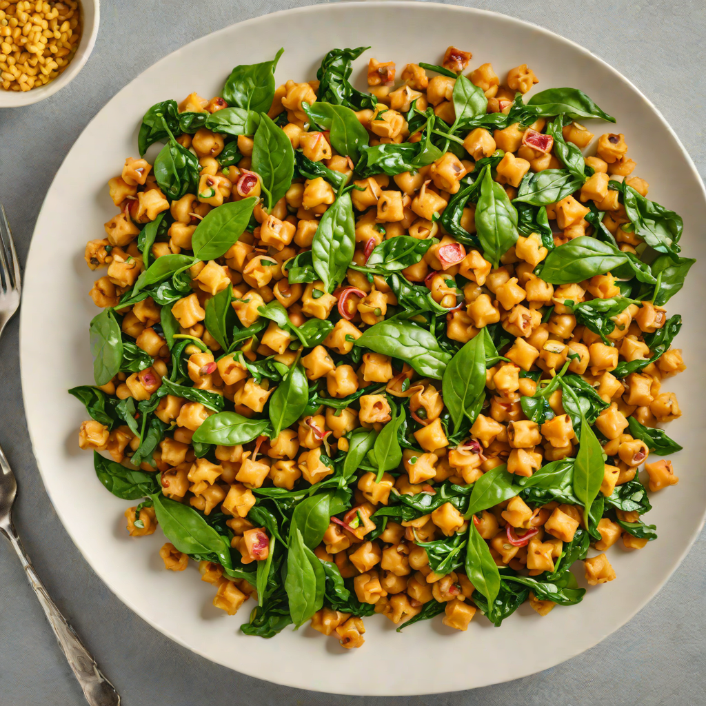 Simple Spiced Chickpea and Spinach Stir Fry