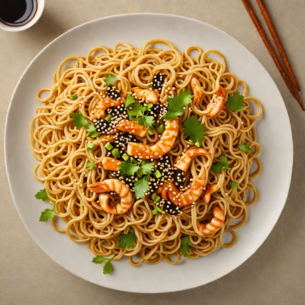 Quick Stir-Fried Udon Noodles with Soy-Ginger Sauce