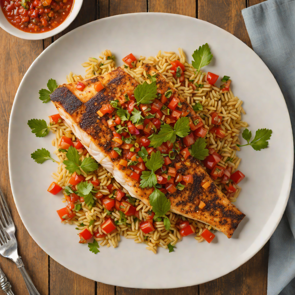 Pan-Seared Catfish with Cajun Spice and Tomato Relish