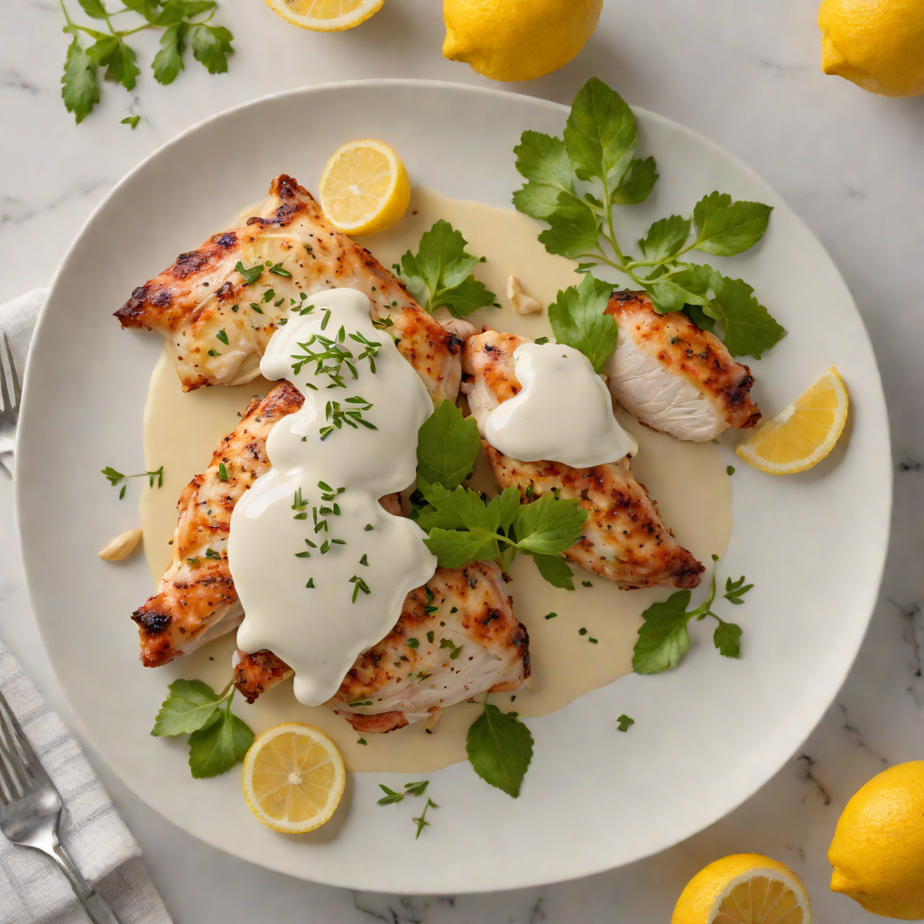 Pan-Seared Chicken with Lemon Yogurt Sauce