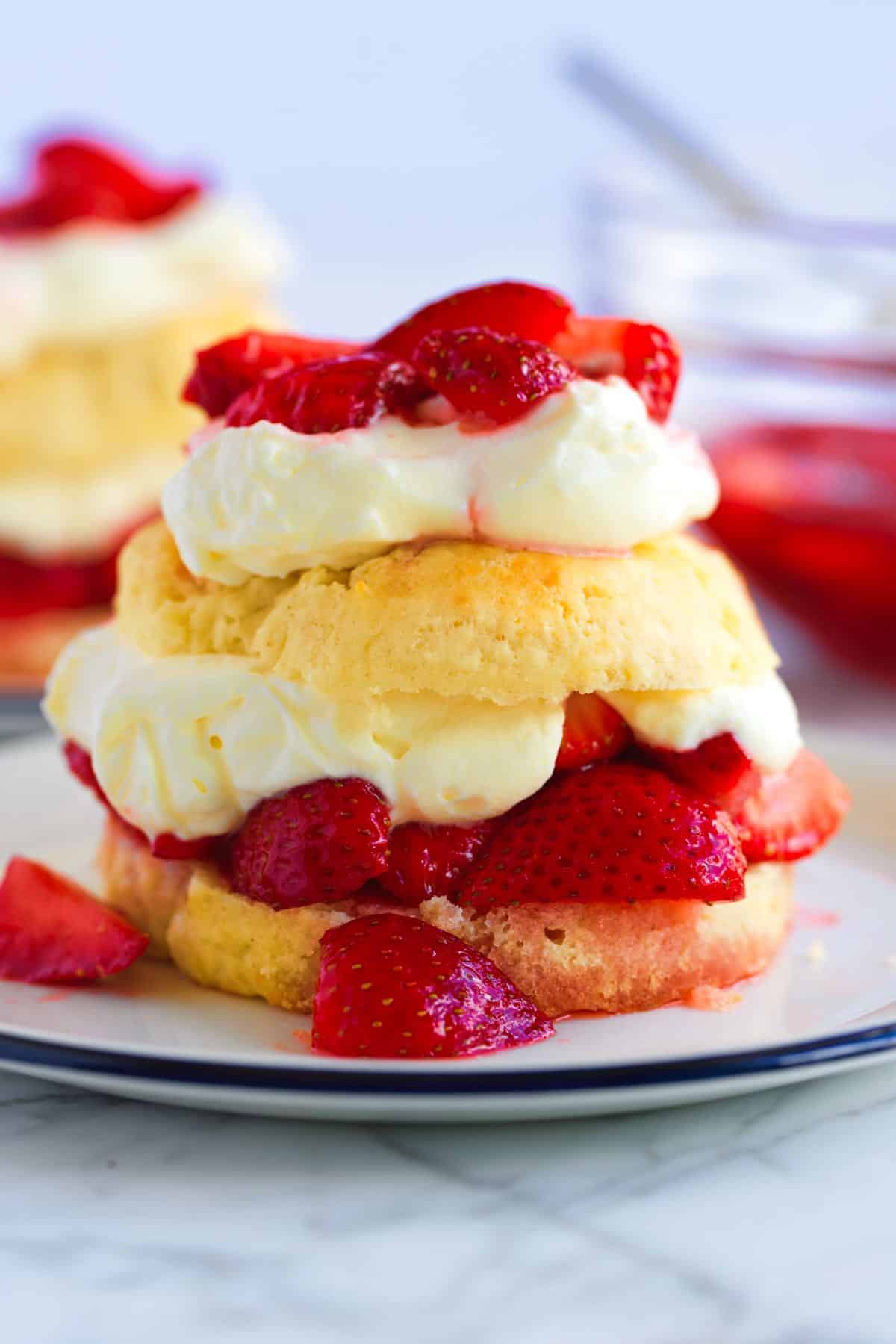 Cherry Creek Strawberry Shortcake with Basil Cream