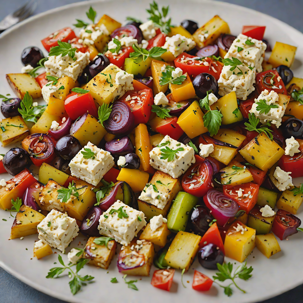 Oven-Roasted Mediterranean Vegetable and Feta Tray Bake