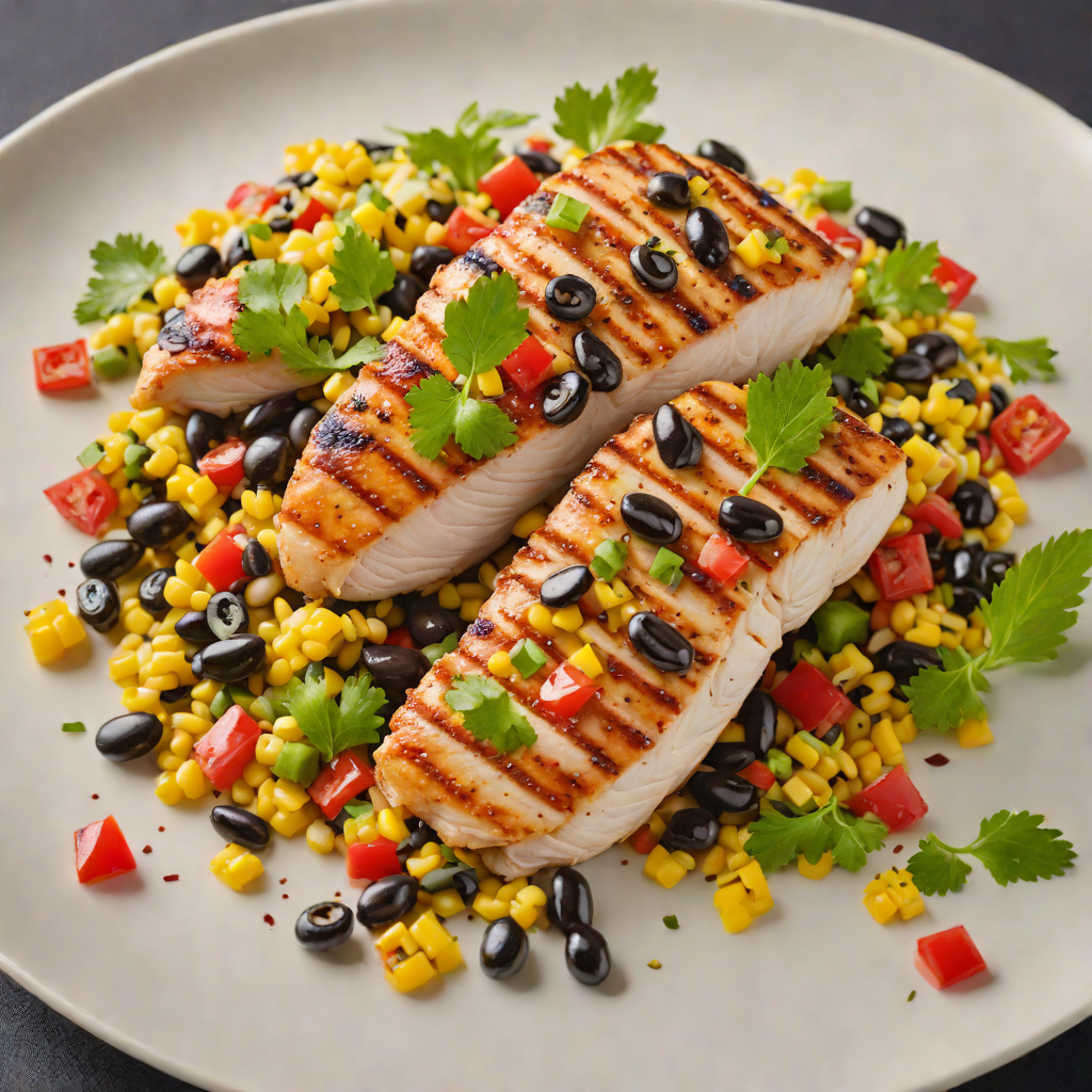 Pan-Seared Chicken with Black Bean and Corn Medley