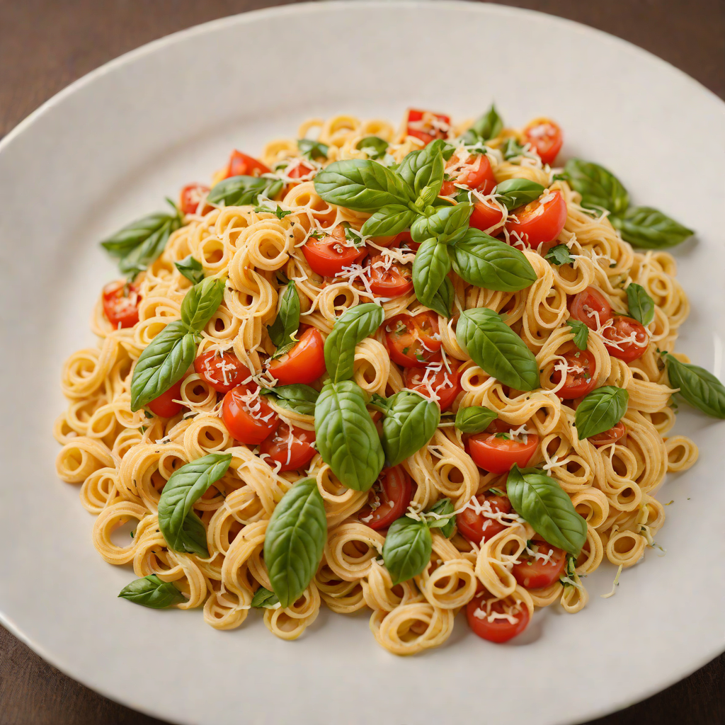 Half-and-Half Tomato and Basil Pasta