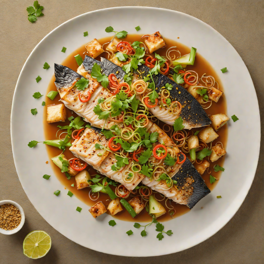 Stir-Fried Back Sea Bass with Ginger and Scallions