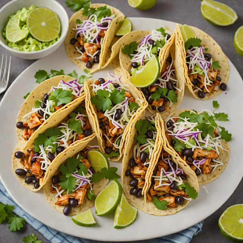 Southlake Chicken and Black Bean Tacos with Cilantro Lime Slaw