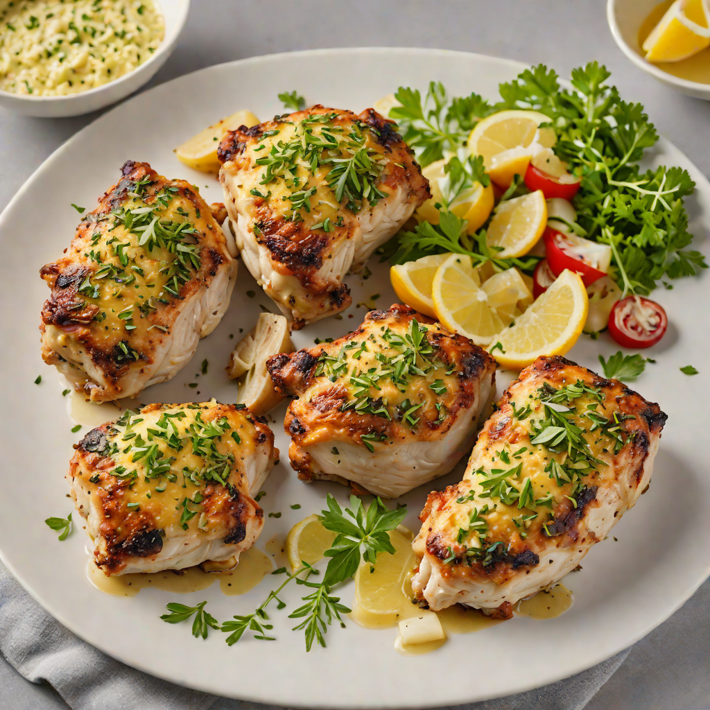 Baked Herb-Crusted Chicken Thighs with Garlic Butter