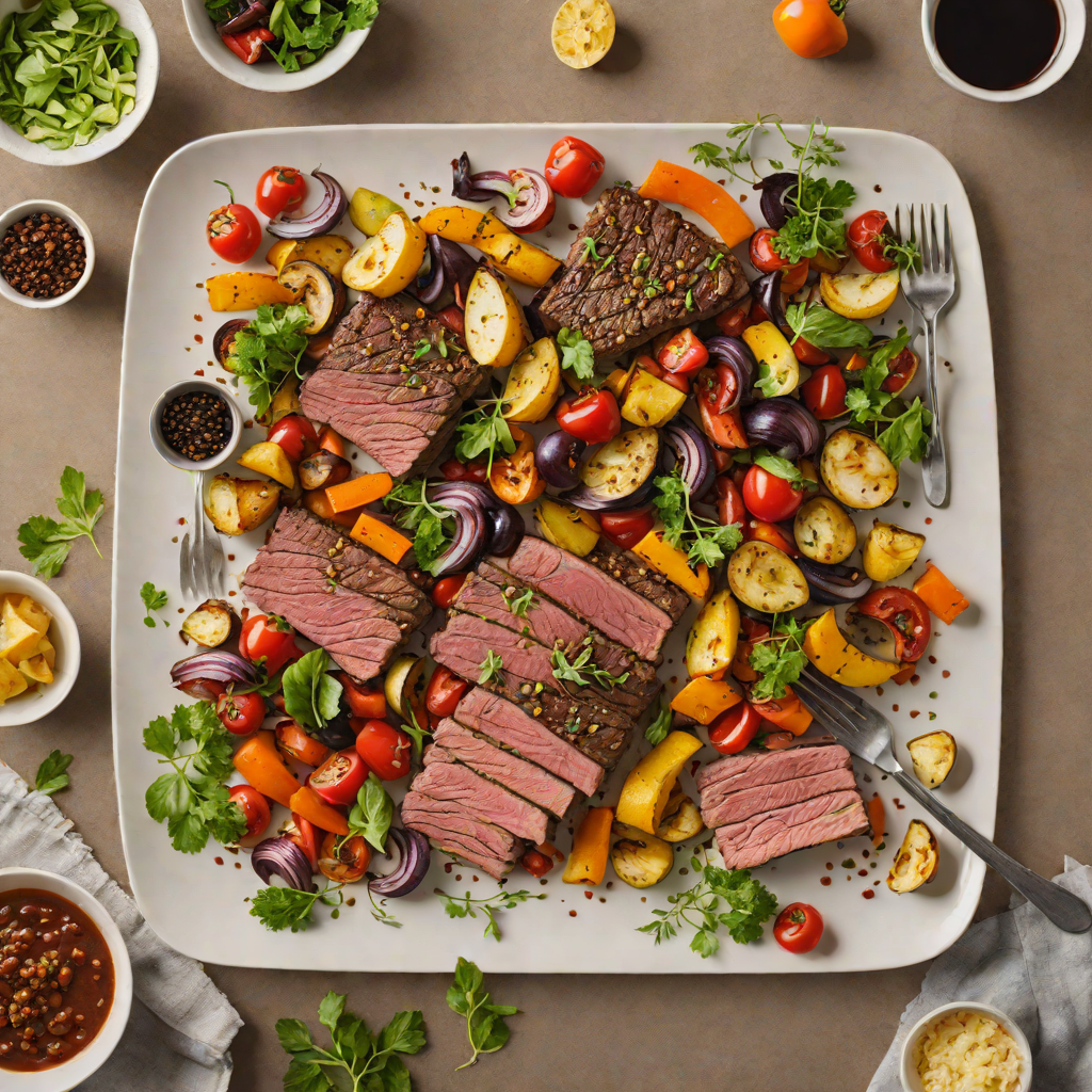 Sheet Pan Chili-Spiced Beef with Roasted Vegetables