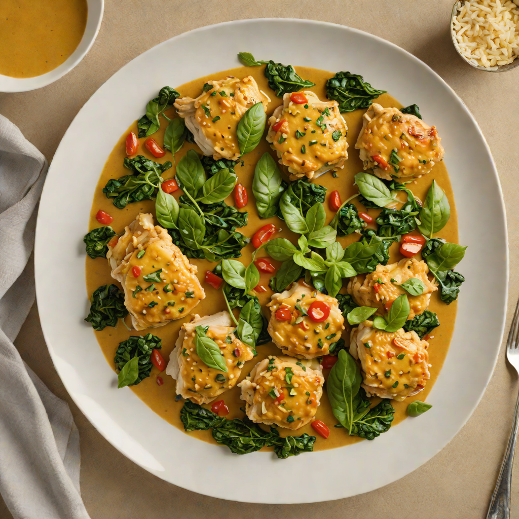 Coconut-Curry Chicken Thighs with Spinach