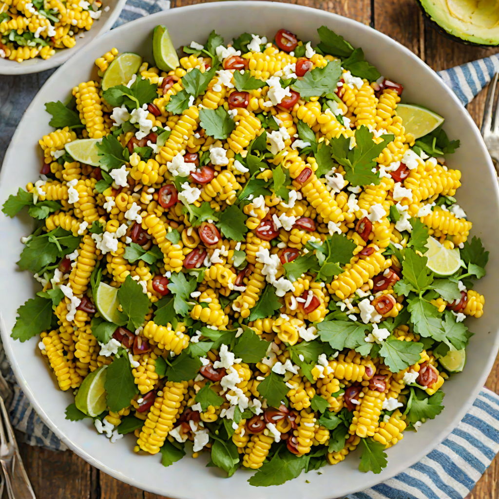 Tex-Mex Street Corn Salad with Grilled Corn and Cotija Cheese