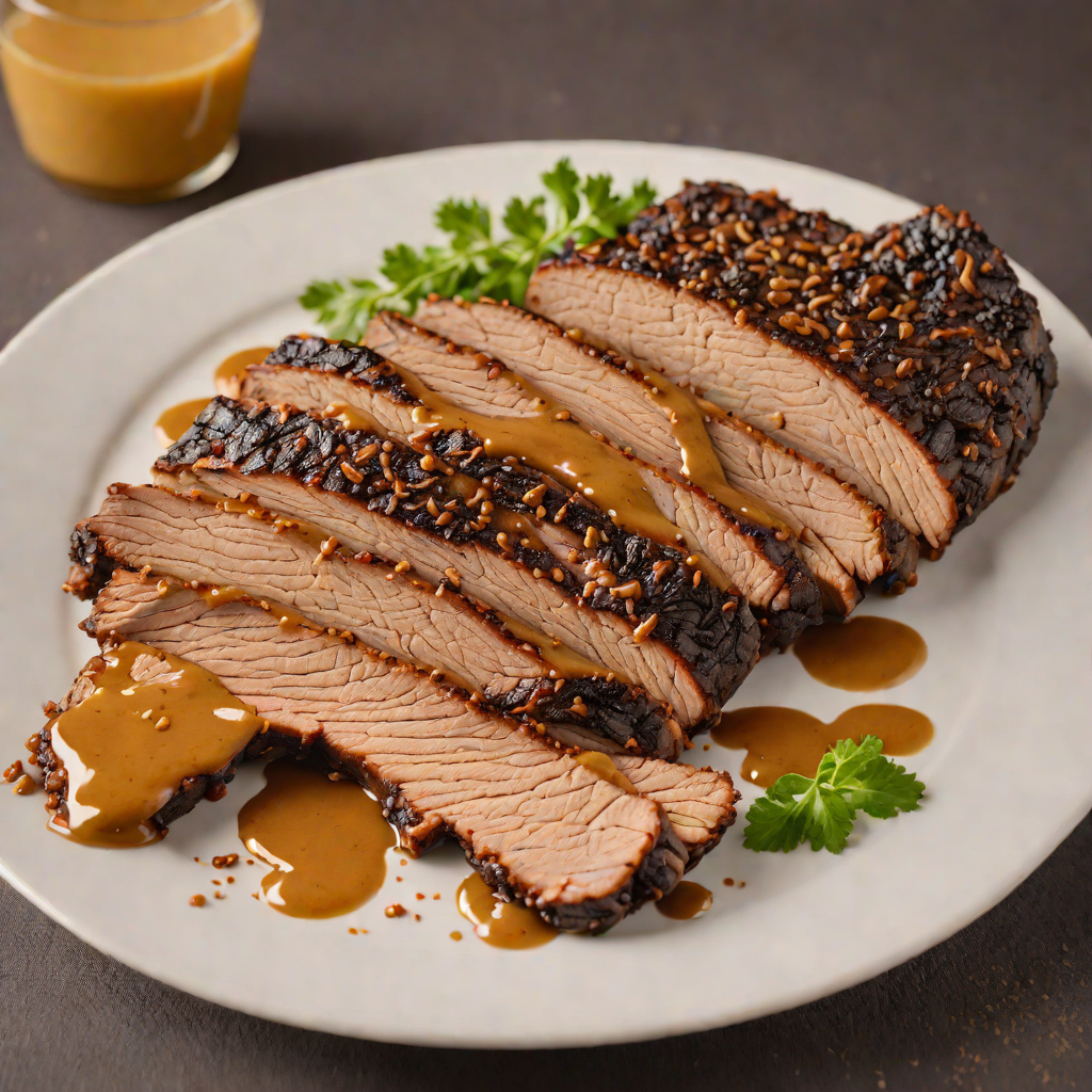 Slow-Smoked Brisket with Mustard No. 2 Glaze