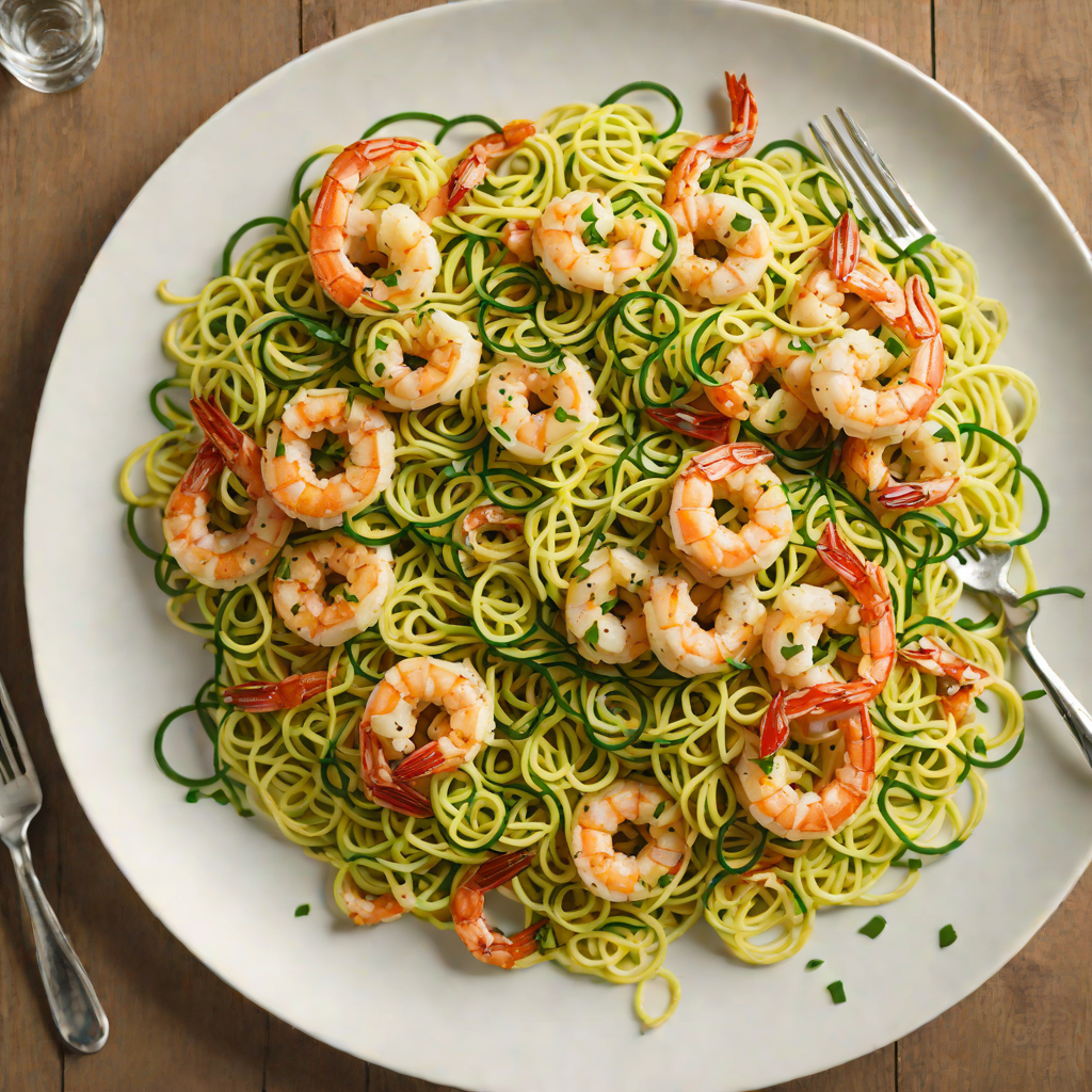 Sautéed Garlic Shrimp and Zucchini Noodles