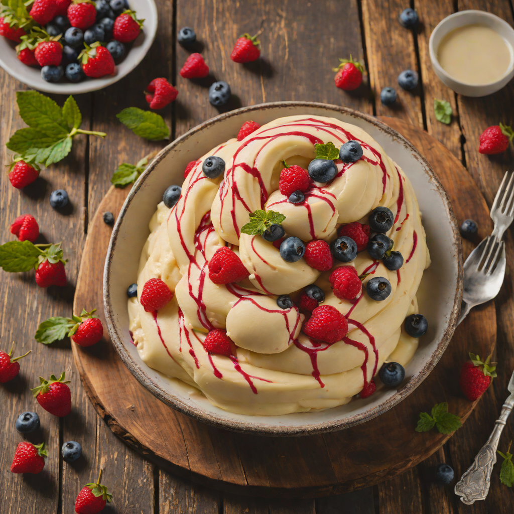Vanilla Frozen Custard with Seasonal Berry Swirl