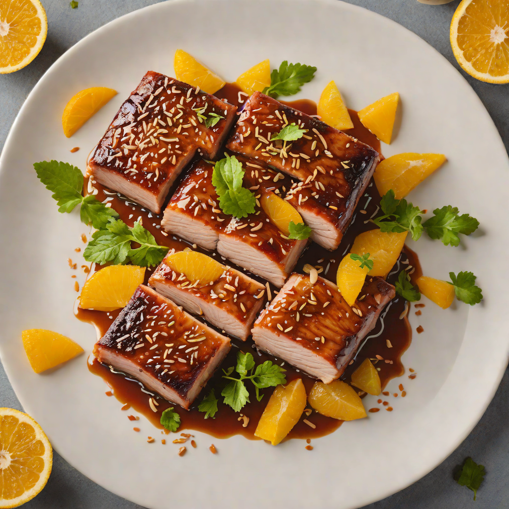 Eight-Spice Braised Pork Belly with Citrus Glaze