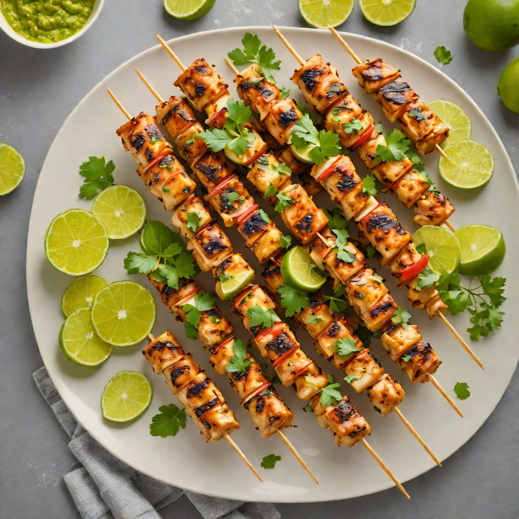 Cachaça-Marinated Chicken Skewers with Lime