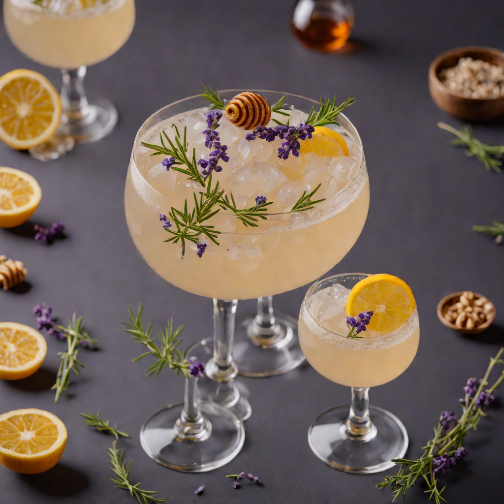 Honey-Lavender Gin Fizz Cocktail