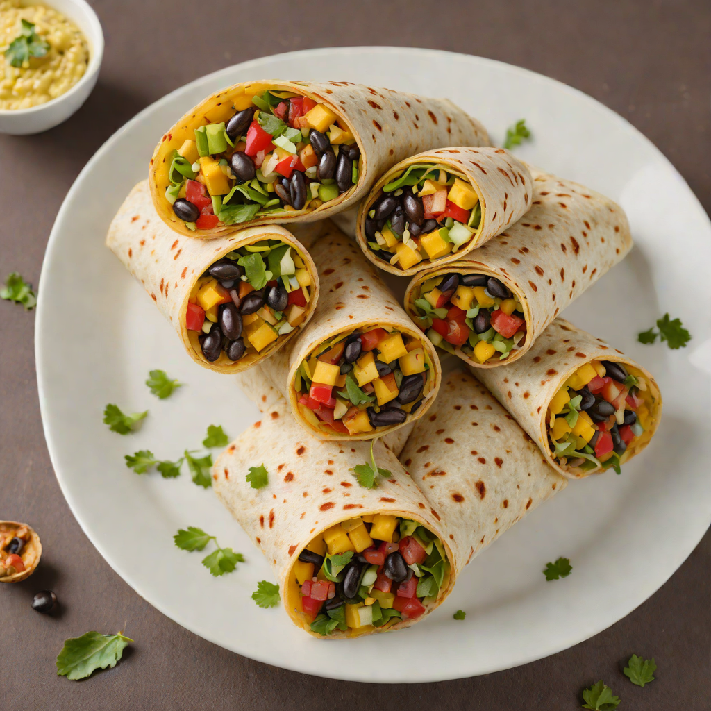 Caribbean-Spiced Plantain and Black Bean Wrap