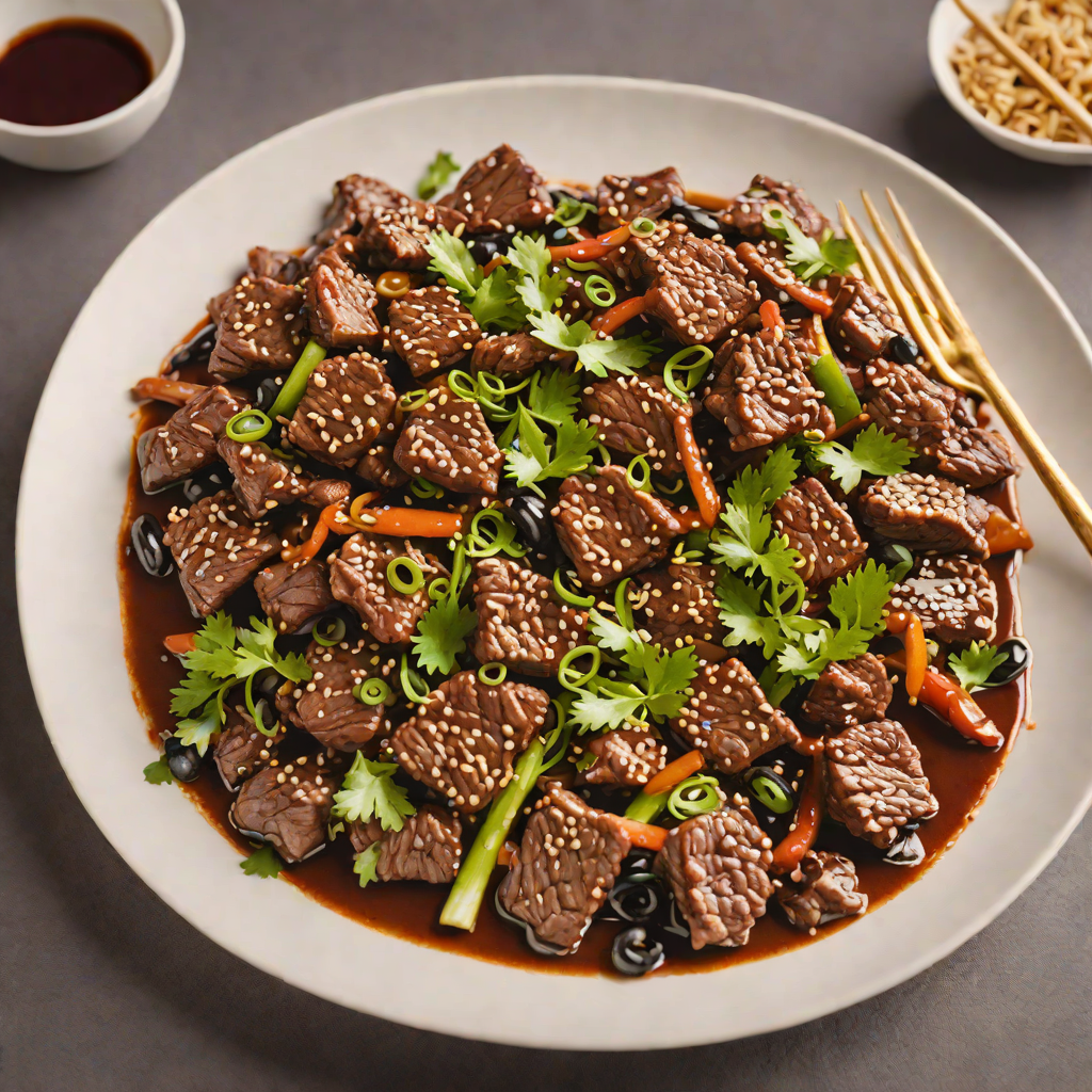 Wok-Stirred Beef with Black Bean and Garlic Sauce