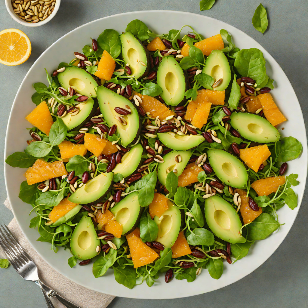 Playful Citrus-Avocado Salad with Toasted Pumpkin Seeds