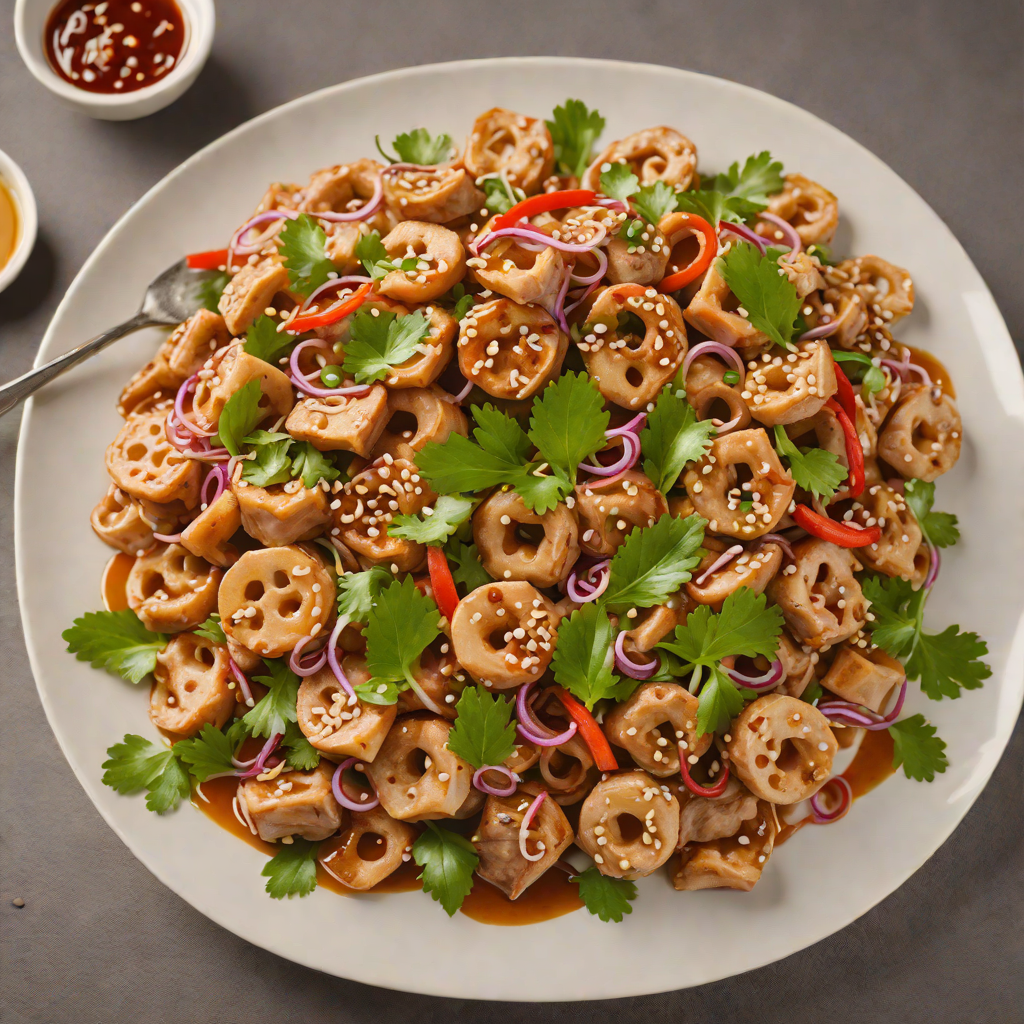 Lotus Root and Pork Stir-Fry with Garlic Sauce