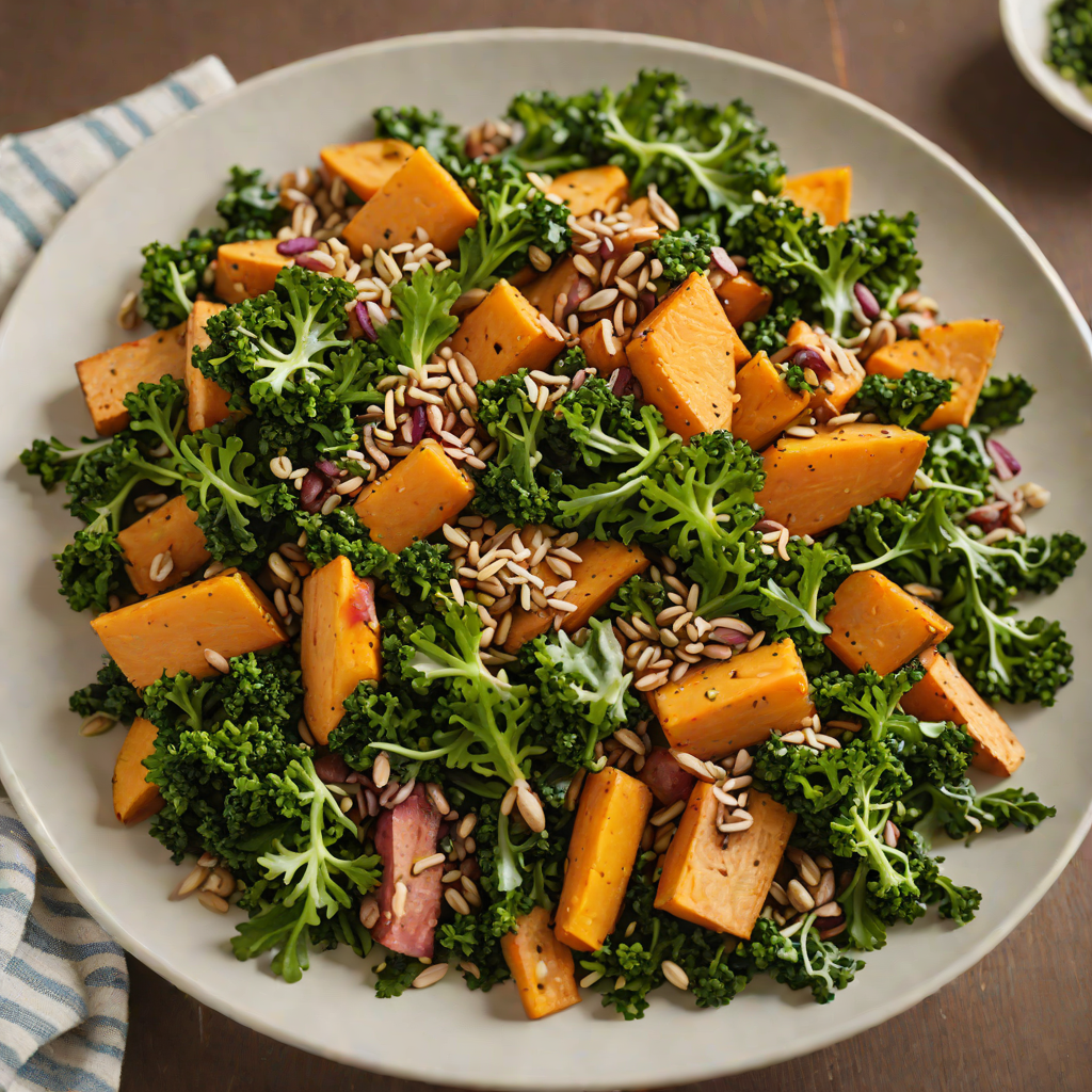 Festus-Inspired Grain Bowl with Roasted Sweet Potato and Kale