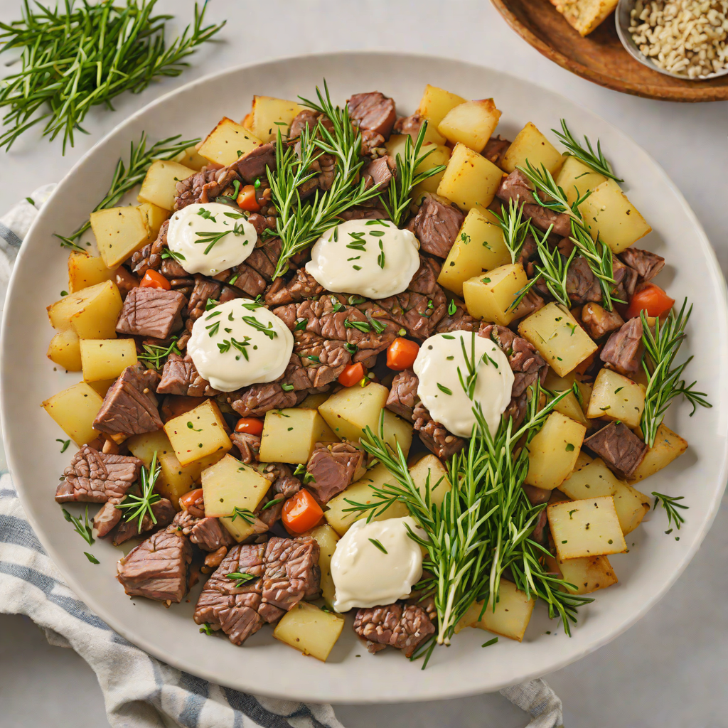 Midwest-Style Beef and Potato Skillet with Rosemary and Garlic